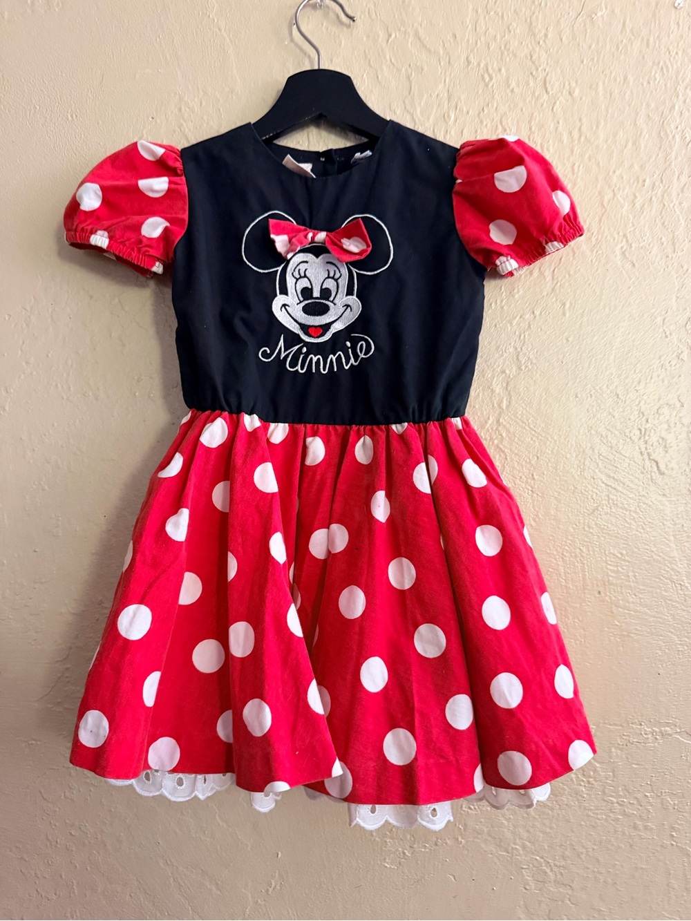 Vintage Disney Red, White & Black Minnie Mouse Polka Dot Dress